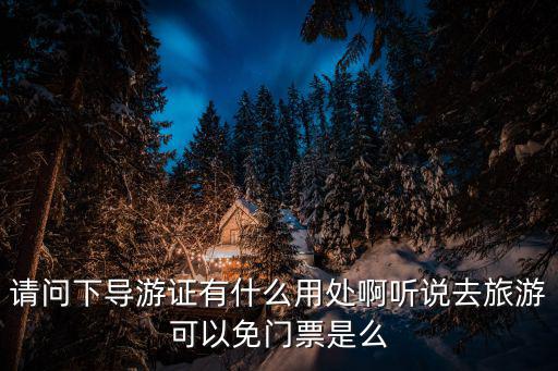 請問下導(dǎo)游證有什么用處啊聽說去旅游可以免門票是么