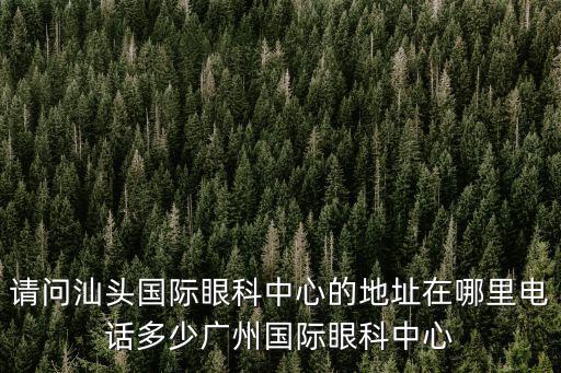 請問汕頭國際眼科中心的地址在哪里電話多少廣州國際眼科中心