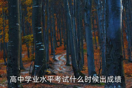 學考成績什么時候出，學考什么時候可以出成績