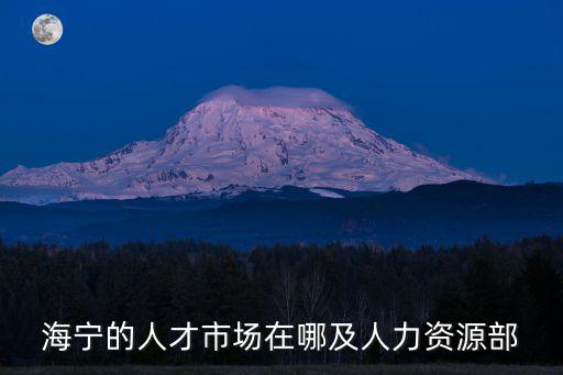 海寧的人才市場在哪及人力資源部