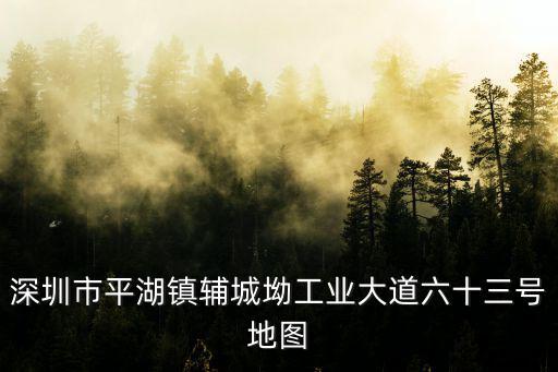 平湖市地圖，深圳市平湖鎮輔城坳工業大道六十三號地圖