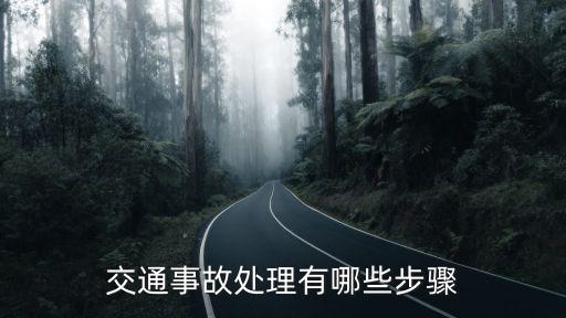 交通事故處理有哪些步驟