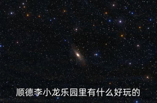 順德李小龍樂(lè)園里有什么好玩的