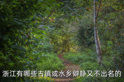 浙江有哪些古鎮(zhèn)或水鄉(xiāng)僻靜又不出名的