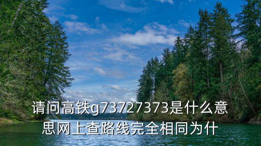 請問高鐵g73727373是什么意思網上查路線完全相同為什