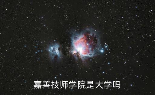 嘉善技師學院是大學嗎