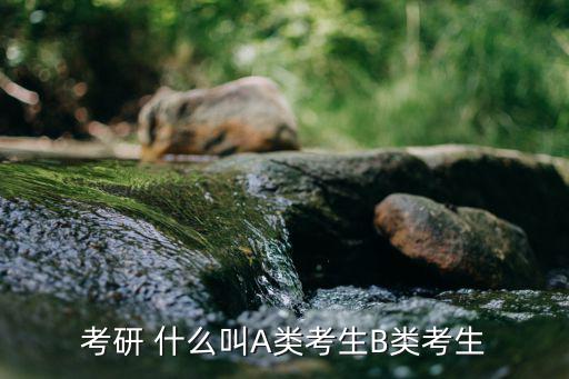考研 什么叫A類考生B類考生