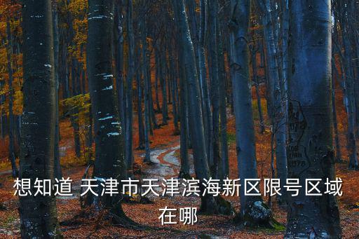 想知道 天津市天津濱海新區(qū)限號區(qū)域在哪