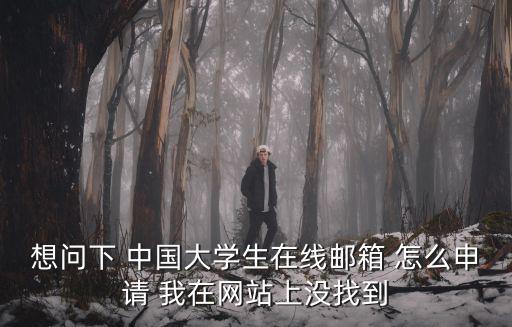 想問下 中國大學生在線郵箱 怎么申請 我在網站上沒找到