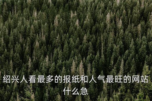 紹興人看最多的報紙和人氣最旺的網站什么急