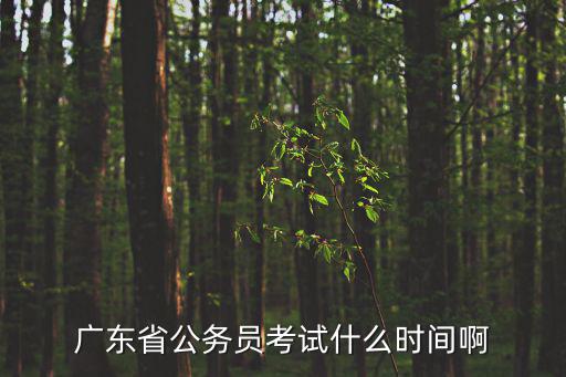 廣東省公務(wù)員考試什么時(shí)間啊