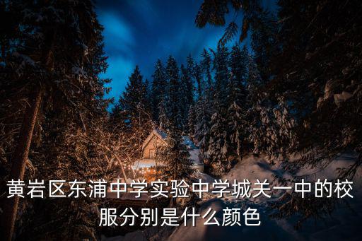 黃巖區東浦中學實驗中學城關一中的校服分別是什么顏色