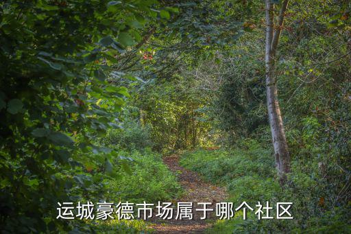 運城豪德市場屬于哪個社區