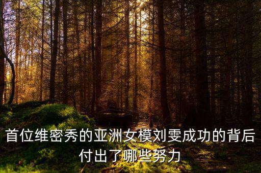 首位維密秀的亞洲女模劉雯成功的背后付出了哪些努力