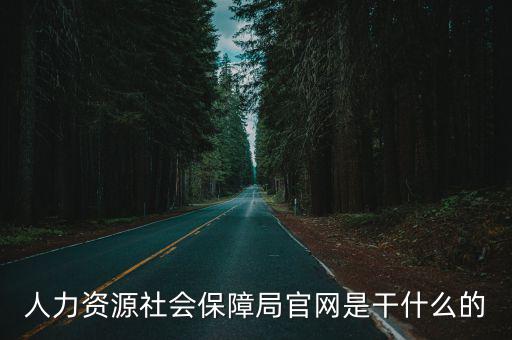 人力資源社會保障局官網是干什么的
