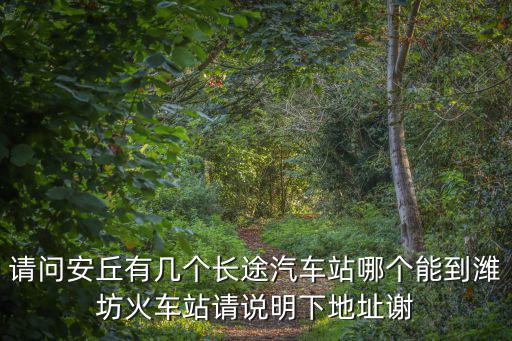 請(qǐng)問安丘有幾個(gè)長(zhǎng)途汽車站哪個(gè)能到濰坊火車站請(qǐng)說(shuō)明下地址謝