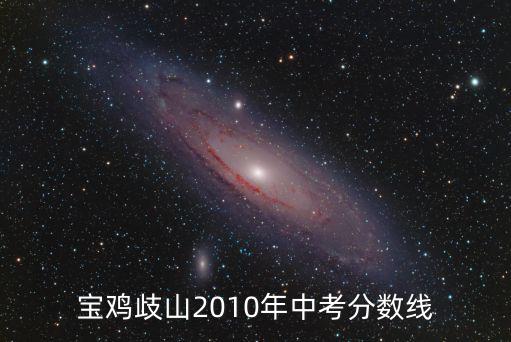 寶雞歧山2010年中考分數線