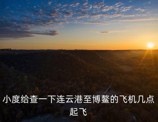 小度給查一下連云港至博鰲的飛機幾點起飛