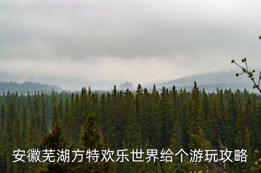 安徽蕪湖方特歡樂世界給個游玩攻略