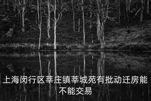 上海閔行區(qū)莘莊鎮(zhèn)莘城苑有批動(dòng)遷房能不能交易