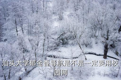 汕頭大學郁金香導航是不是一定要用校園網