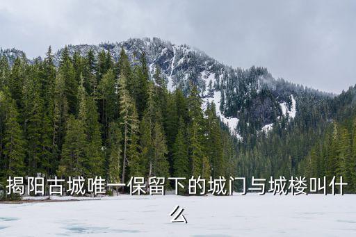 揭陽古城唯一保留下的城門與城樓叫什么