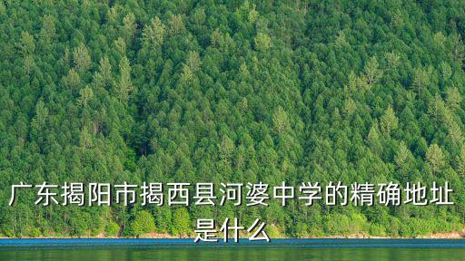 揭西縣河婆中學，河婆中學