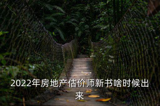 2022年房地產(chǎn)估價師新書啥時候出來