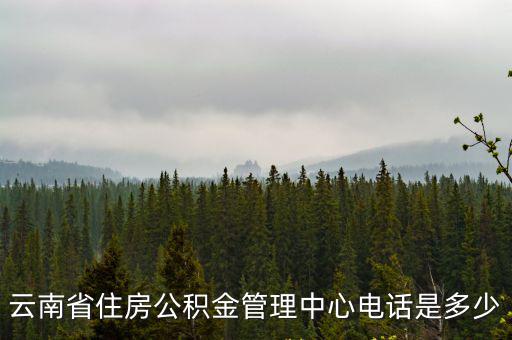 云南省住房公積金管理中心電話是多少