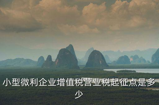 小微企業增值稅，微型企業有沒有增值稅