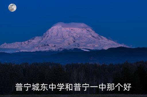 普寧市城東中學，普寧城東中學和普寧一中那個好