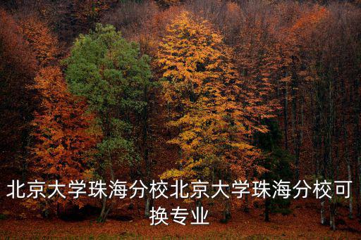 北京大學(xué)珠海分校北京大學(xué)珠海分校可換專業(yè)