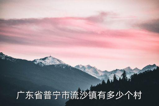 廣東省普寧市流沙鎮(zhèn)有多少個村