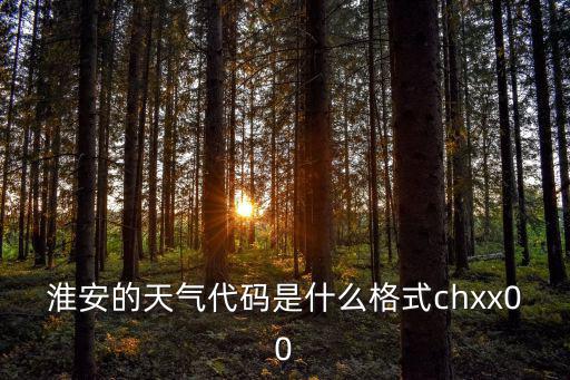 淮安的天氣代碼是什么格式chxx00