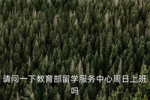 請問一下教育部留學服務中心周日上班嗎