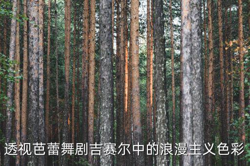 透視芭蕾舞劇吉賽爾中的浪漫主義色彩