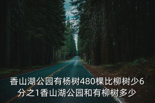 香山湖公園，香山湖公園有楊樹480棵比柳樹少6分之1香山湖公園和有柳樹多少