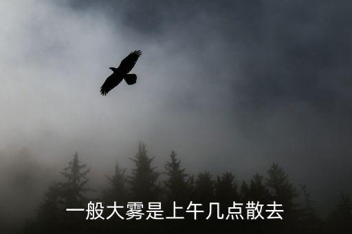 一般大霧是上午幾點散去