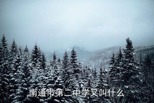 南通市第二中學(xué)又叫什么