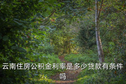 云南住房公積金利率是多少貸款有條件嗎
