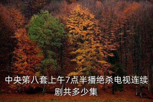 中央笫八套上午7點半播絕殺電視連續劇共多少集