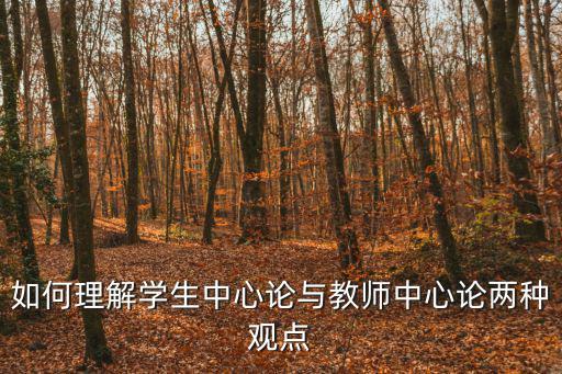 如何理解學(xué)生中心論與教師中心論兩種觀點(diǎn)