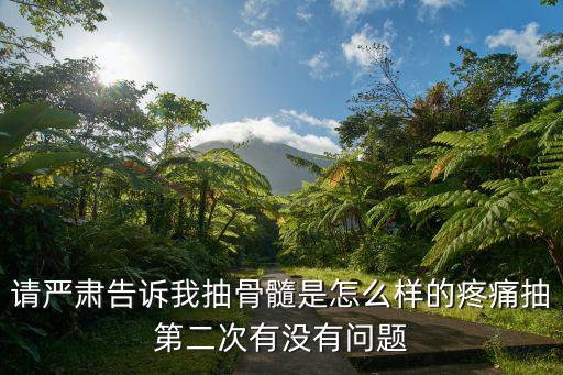 請嚴肅告訴我抽骨髓是怎么樣的疼痛抽第二次有沒有問題