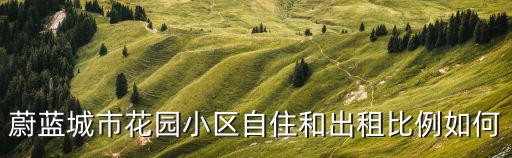蔚藍(lán)城市花園小區(qū)自住和出租比例如何