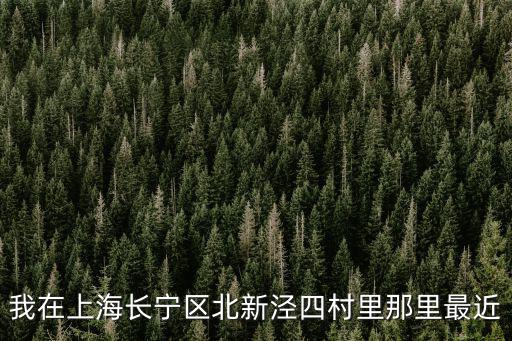 華涇四村，我在上海長寧區北新涇四村里那里最近
