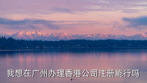 廣州注冊香港公司，怎么在廣州注冊香港公司