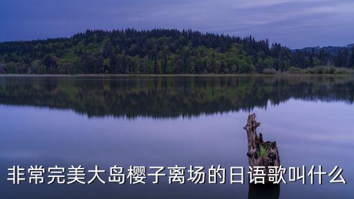 非常完美大島櫻子離場的日語歌叫什么