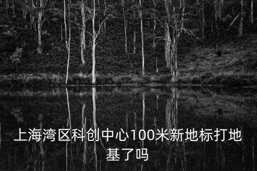 上海灣區(qū)科創(chuàng)中心100米新地標(biāo)打地基了嗎