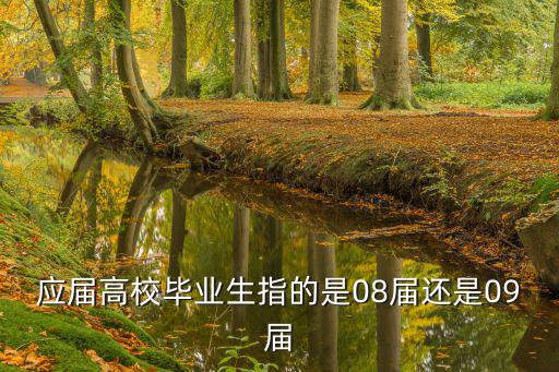 應屆高校畢業生指的是08屆還是09屆