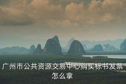 廣州市公共資源交易中心購買標書發票怎么拿